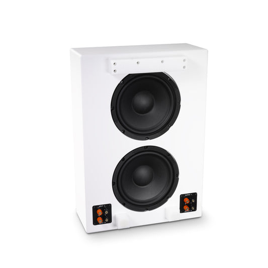 Shallow 8in+Passive Radiator, on-wall passive subwoofer, WHT