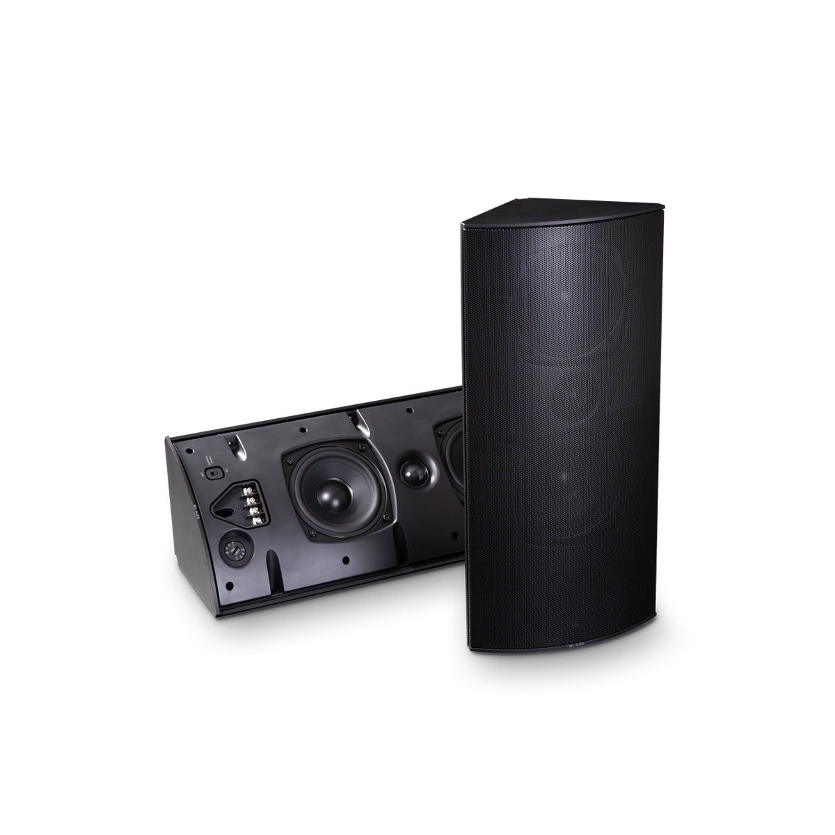 Corner Spkr, 4in+Rad, 70v/8Ohm, IP65, Black, *MUST BUY 2*