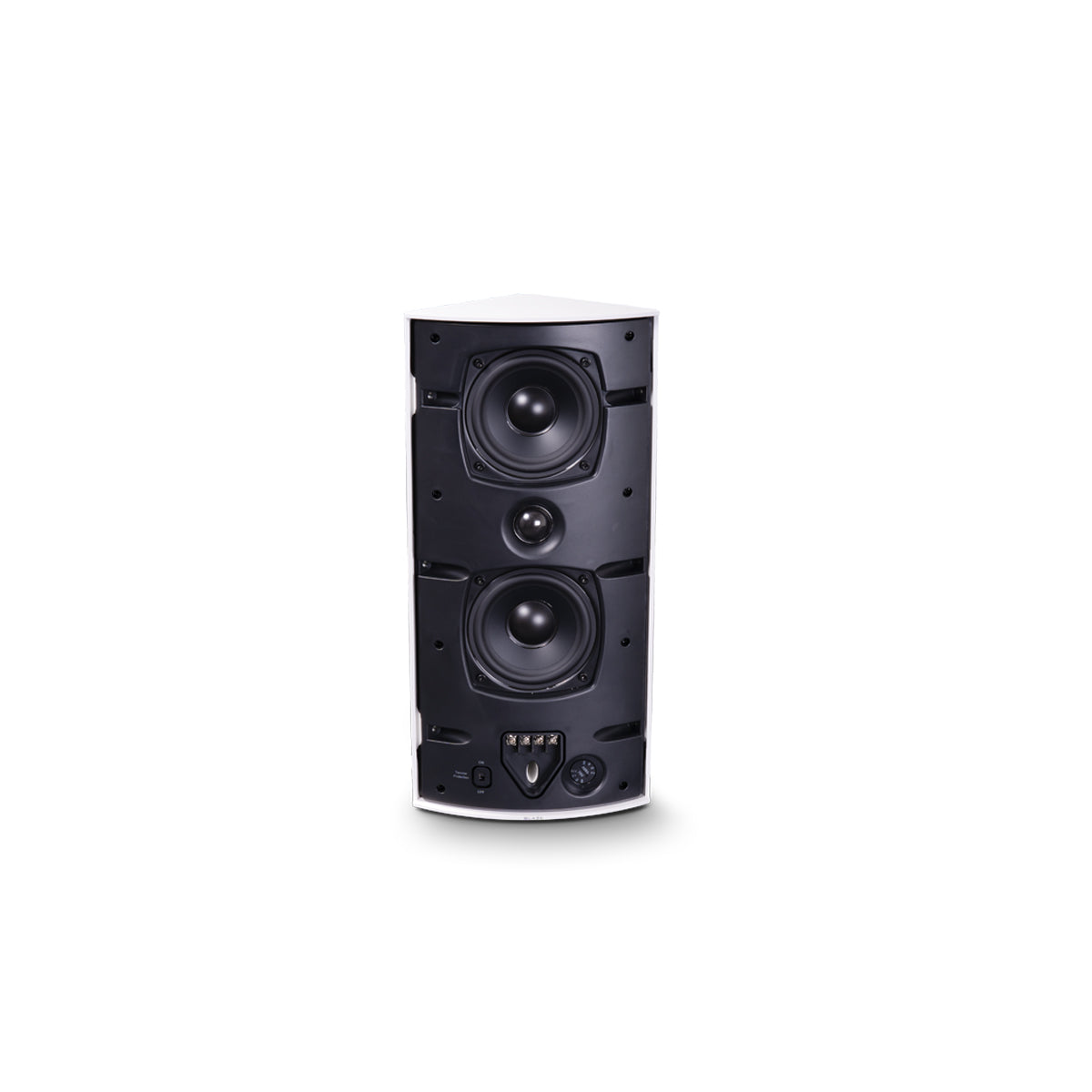 Corner Spkr, 4in+Rad, 70v/8Ohm, IP65, White, *MUST BUY 2*