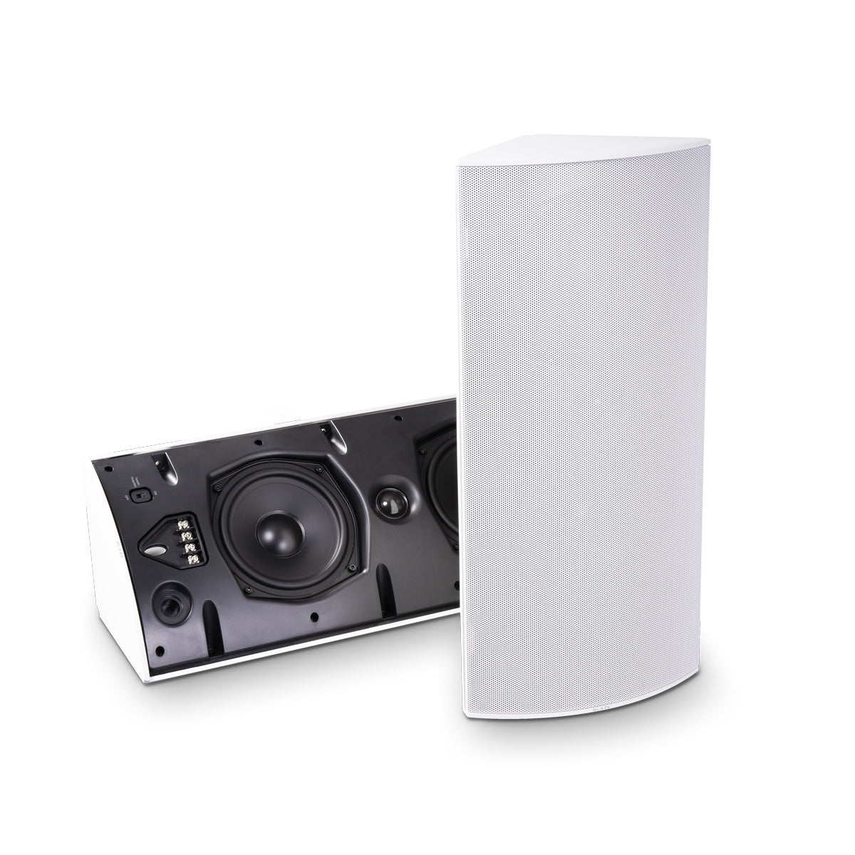 Corner Spkr, 5.25in+Rad, 8Ohm Only, IP65, White, *MUST BUY 2