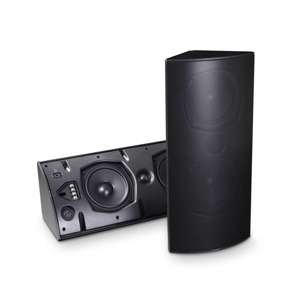 Corner Spkr, 5.25in+Rad, 70v/8Ohm, IP65, Black, *MUST BUY 2*