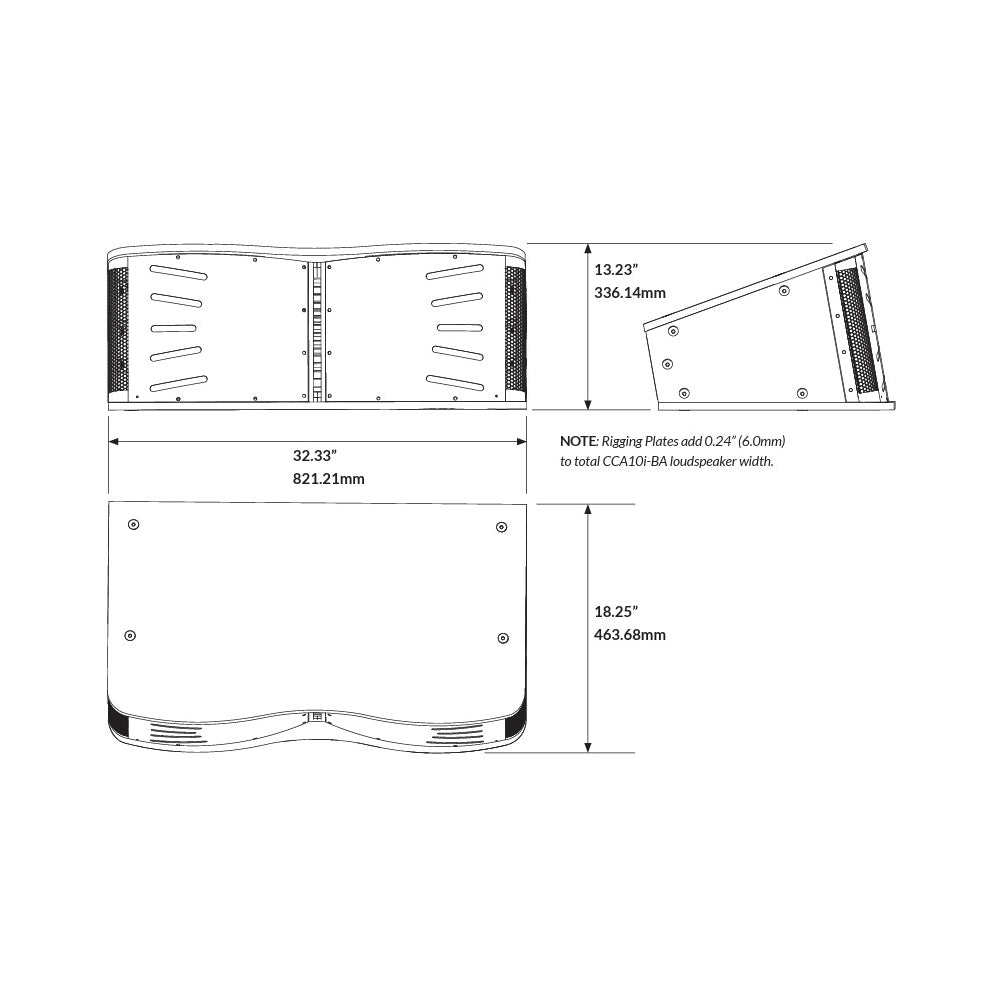 Constant Curvature Array Speaker 160 deg- Dual 10in - White