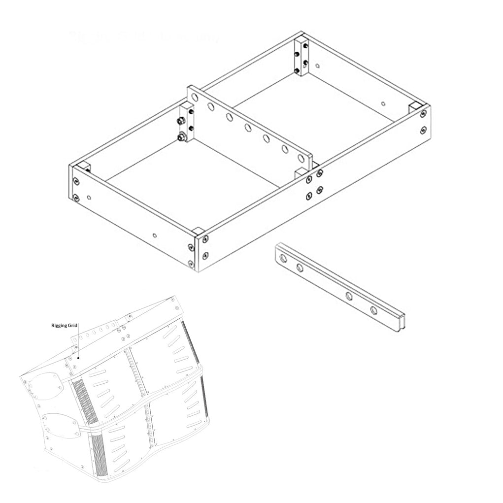 Rigging grid for CCA10i speakers, black