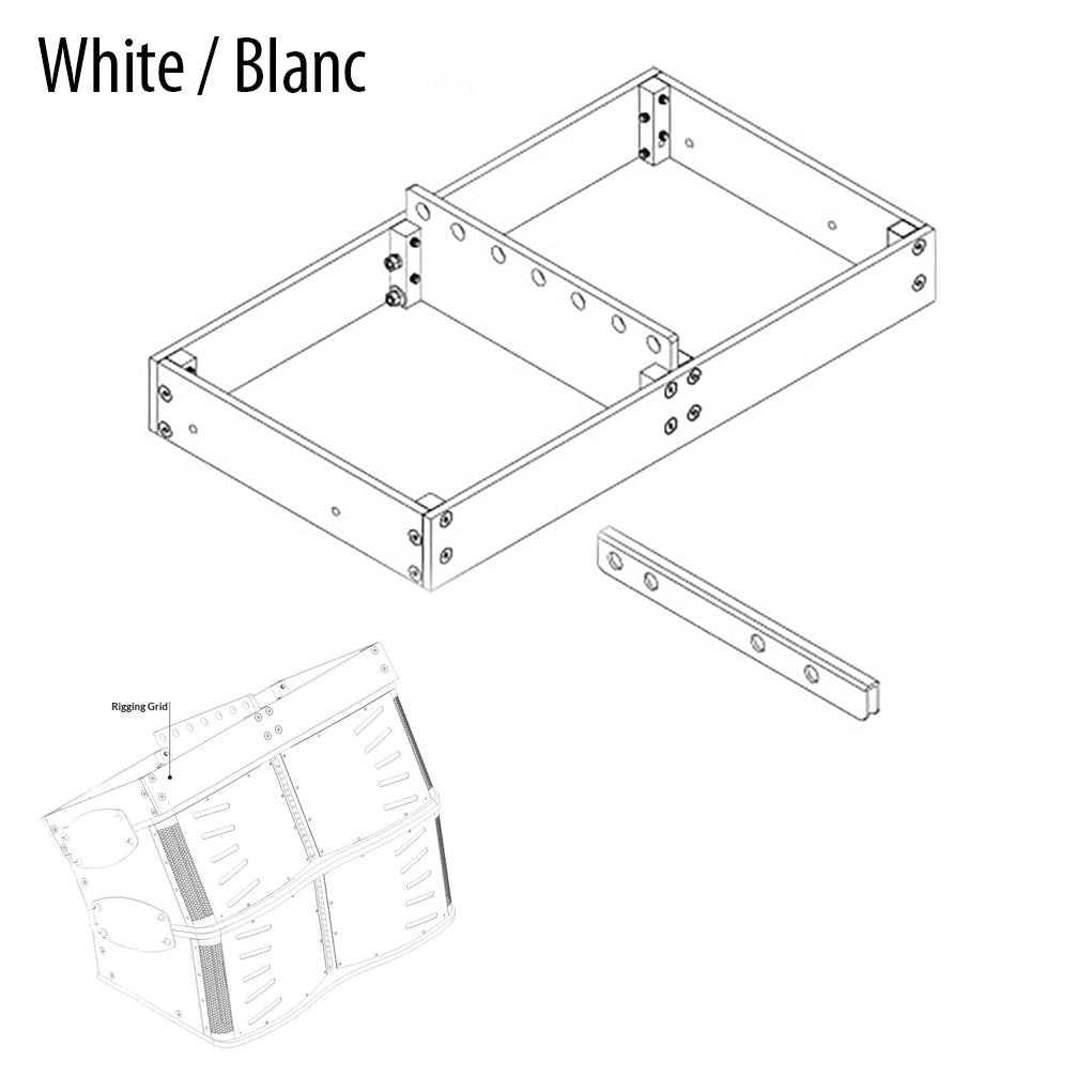 Rigging grid for CCA10i speakers, white