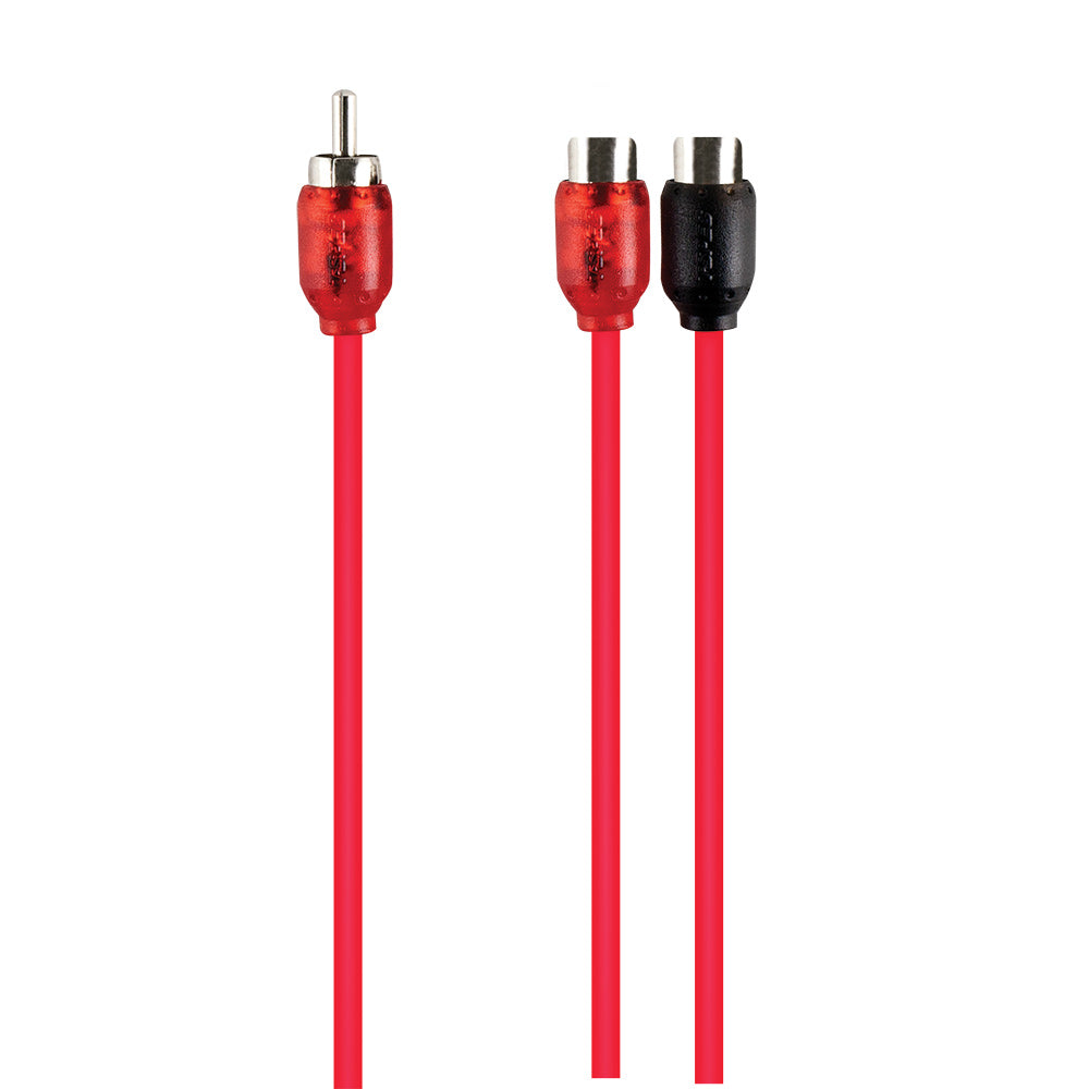 V6 1 Male to 2 Female 2-Channel RCA Y Cable | 10 in. | 10 Pack