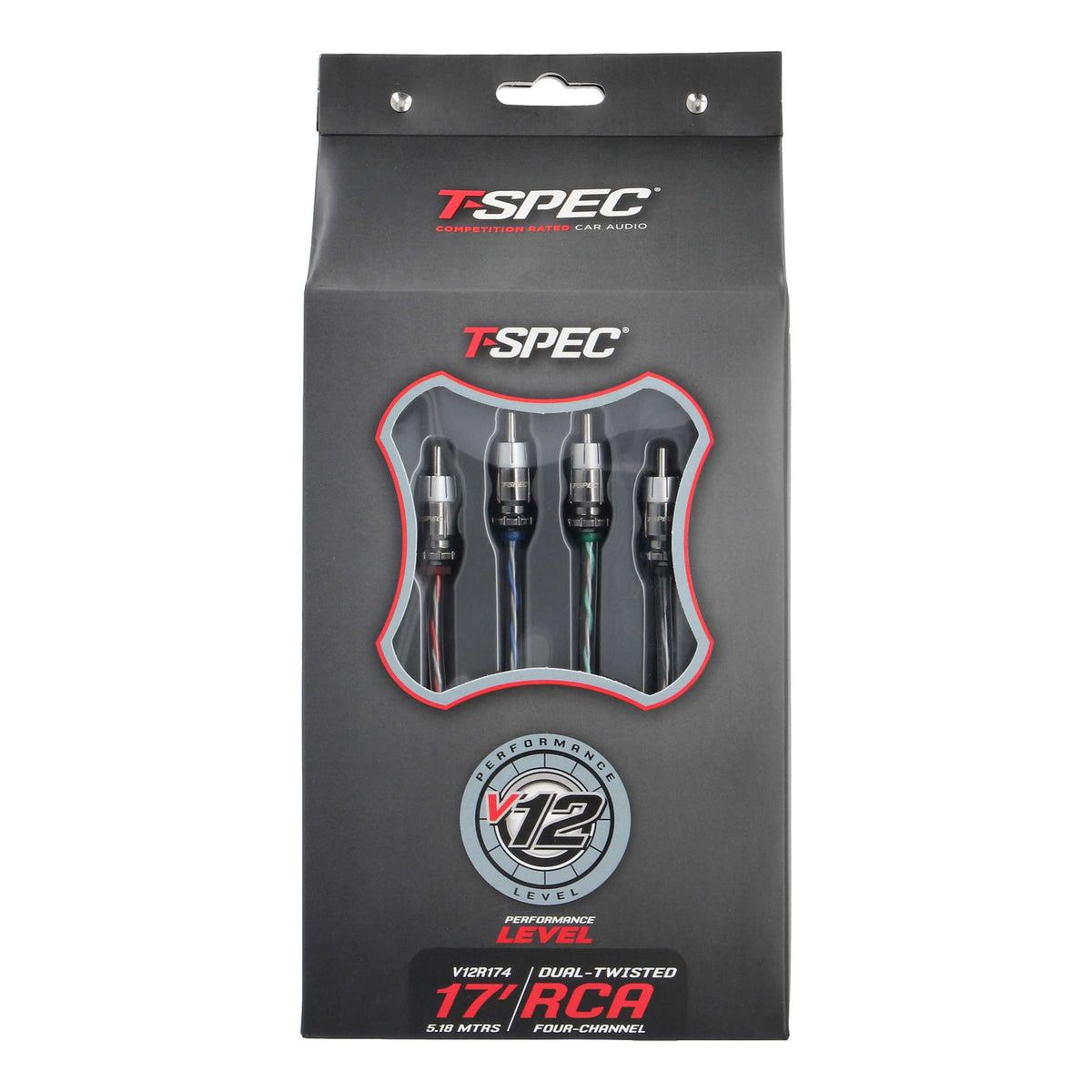 V12 4-Channel RCA Cable | 17 ft.