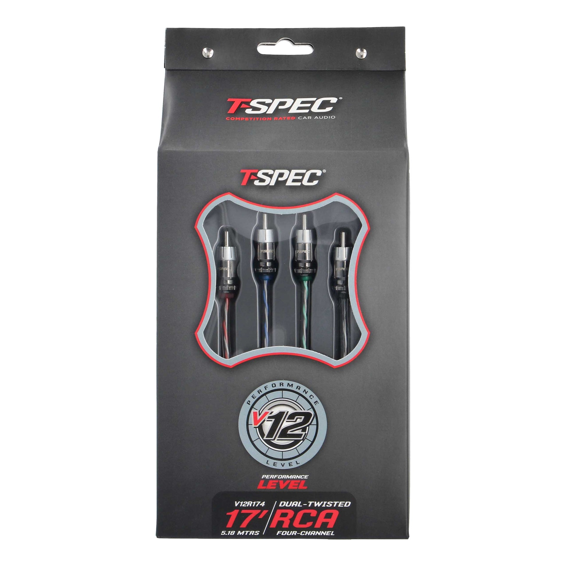 V12 4-Channel RCA Cable | 17 ft.