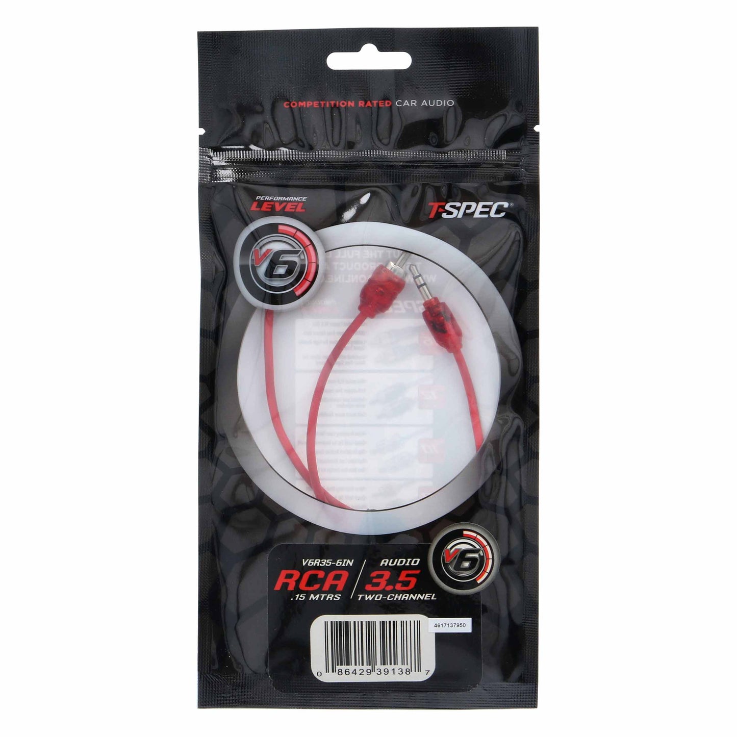V6 2-Channel RCA to 3.5mm Jack | 6 in.