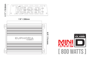 DB Drive Euphoria XPERT EX4 800 watt 4 channel amplifier