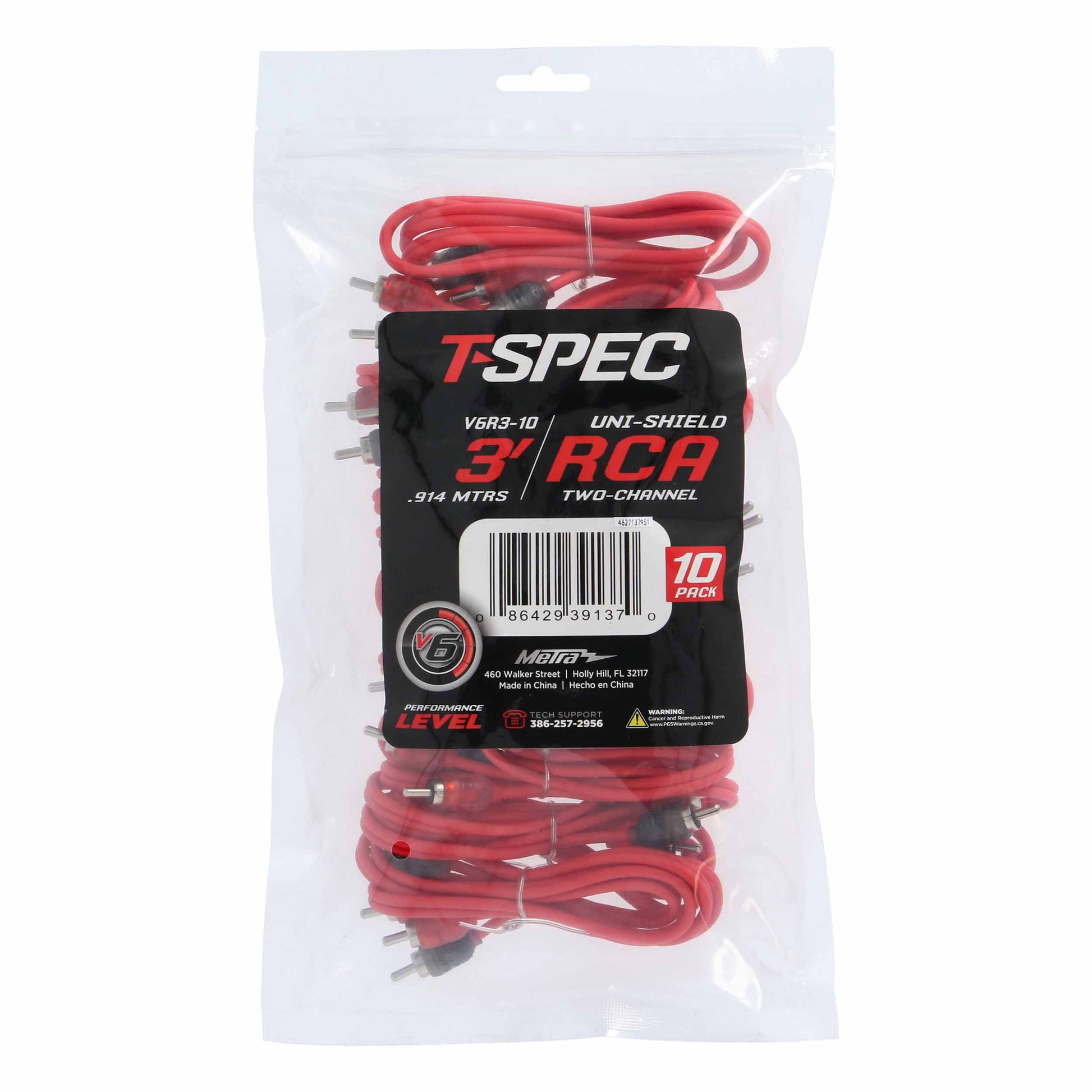 V6 2-Channel RCA Cable | 3 ft. | 10 Pack