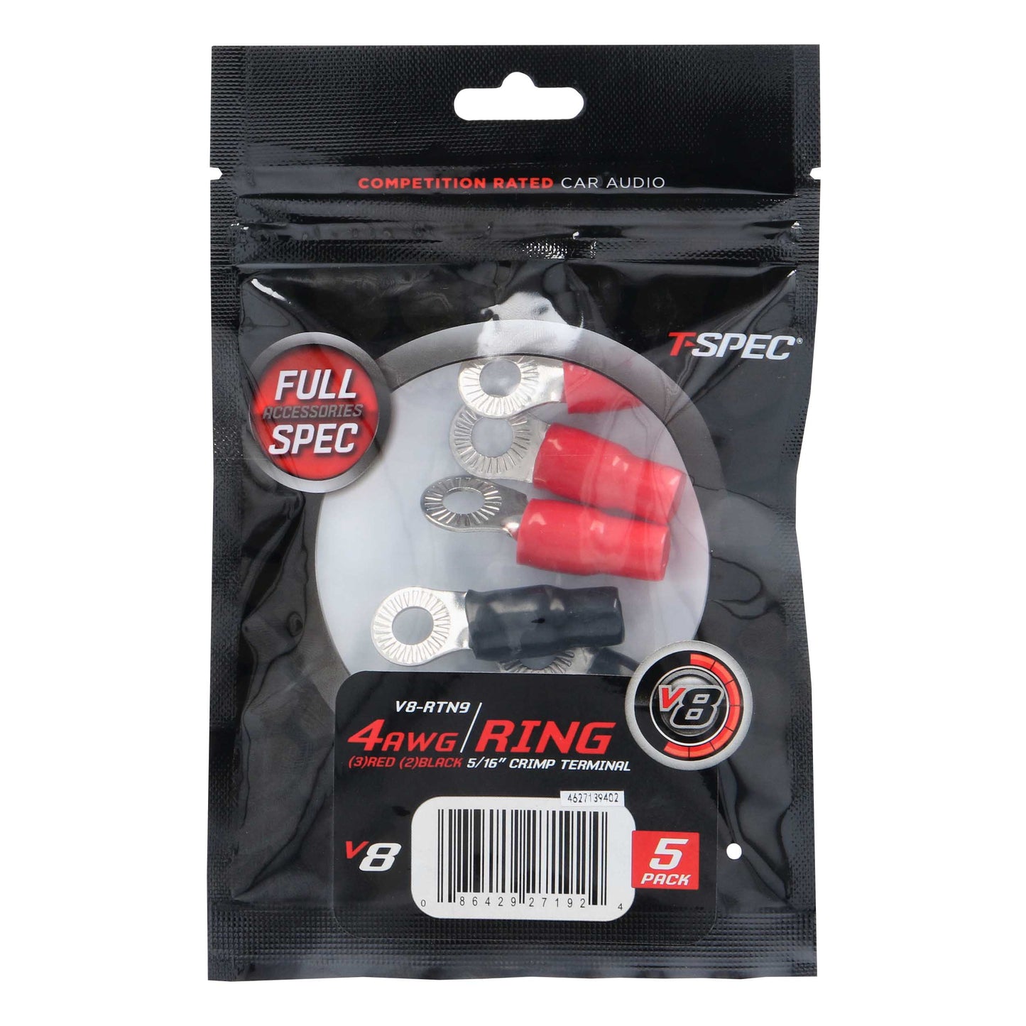 V8 Ring Terminal | 4 AWG | 5/16 in. | 5 Pack
