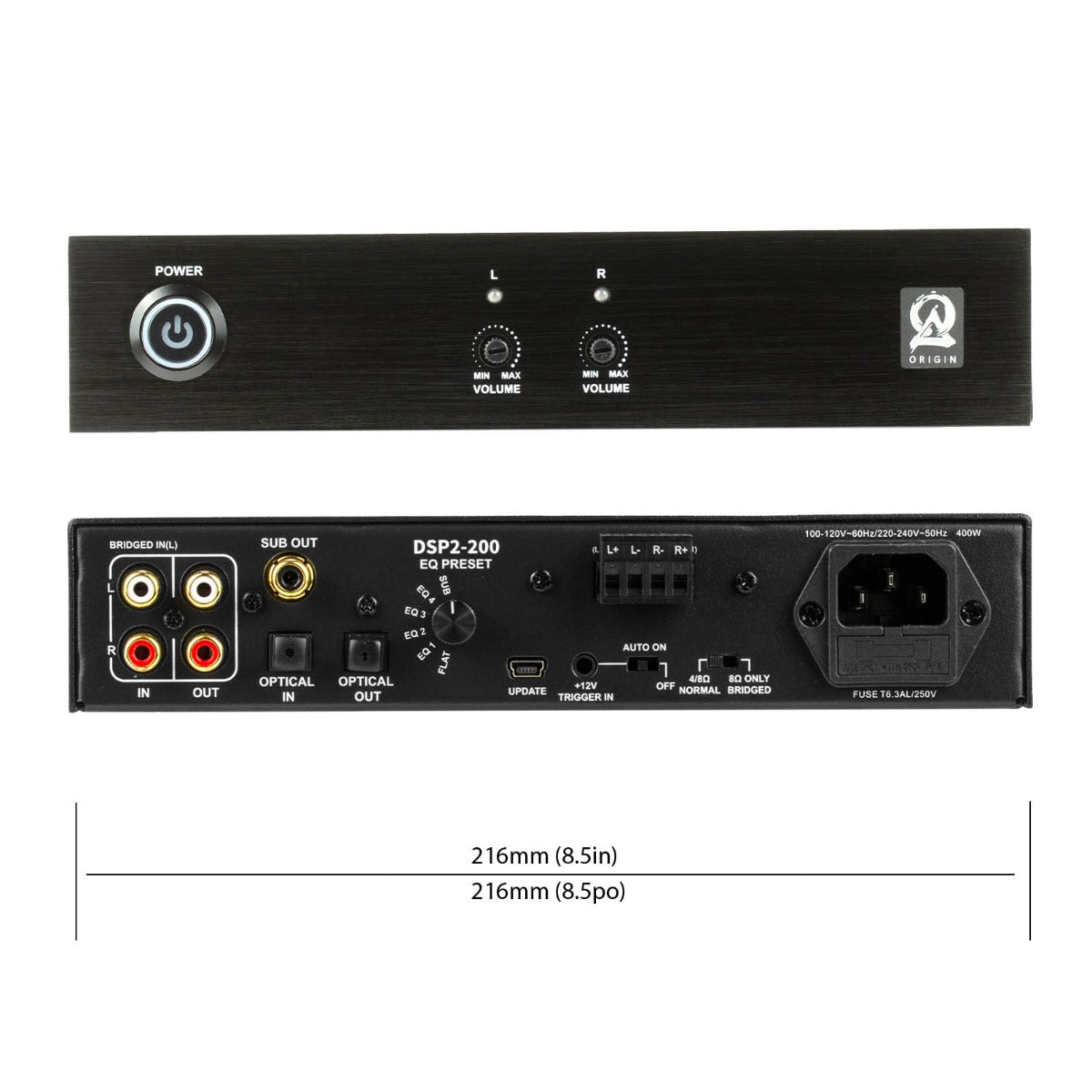 Acoustic Landscape Kit 8x5.25in Satellite 10in sub & DSP Amp