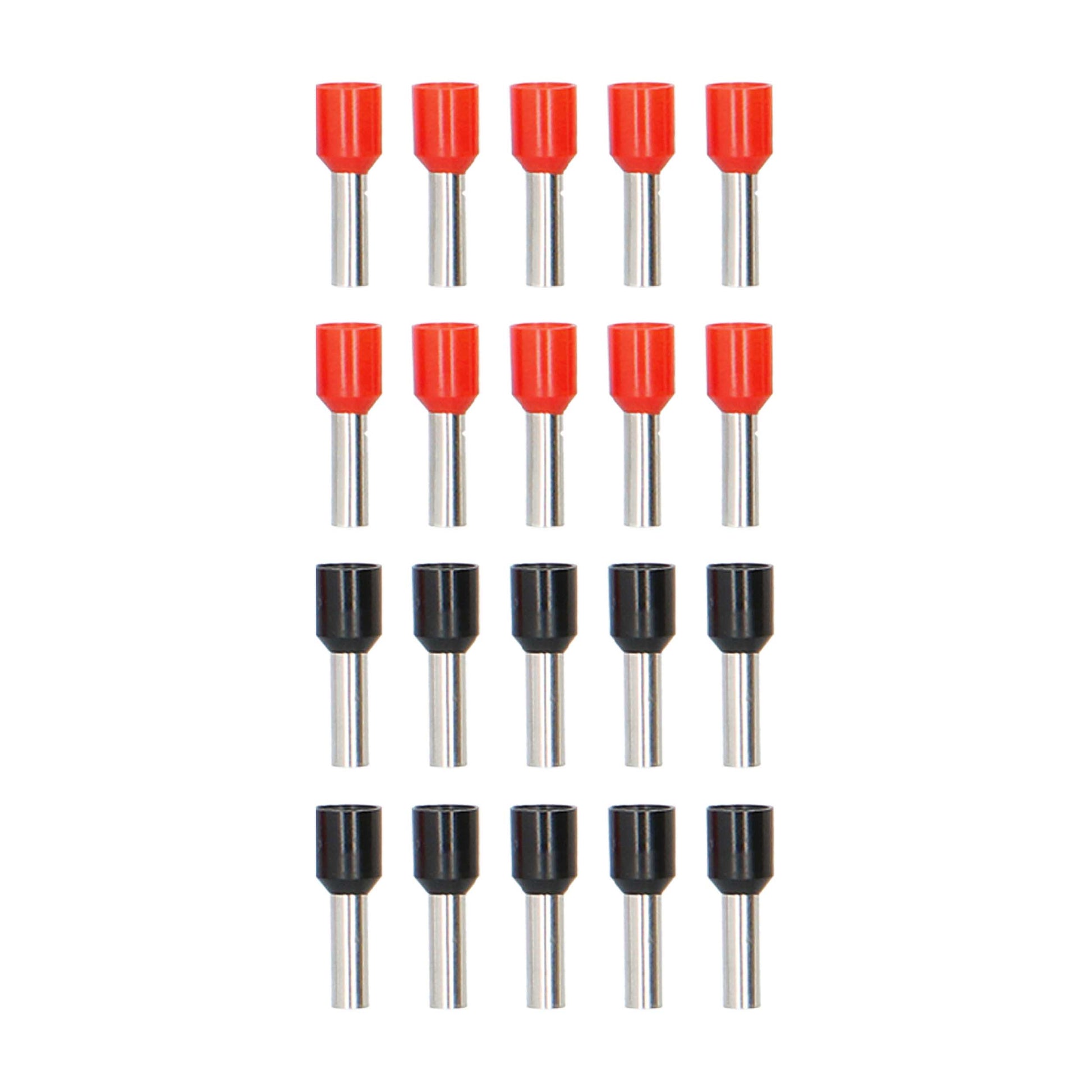 Ferrules Refill Pack | 10GA | Red/Black | 20 Piece
