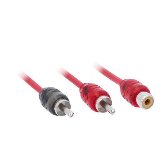 V6 2-Channel RCA Y Cable | 1 Female to 2 Male | 10 in
