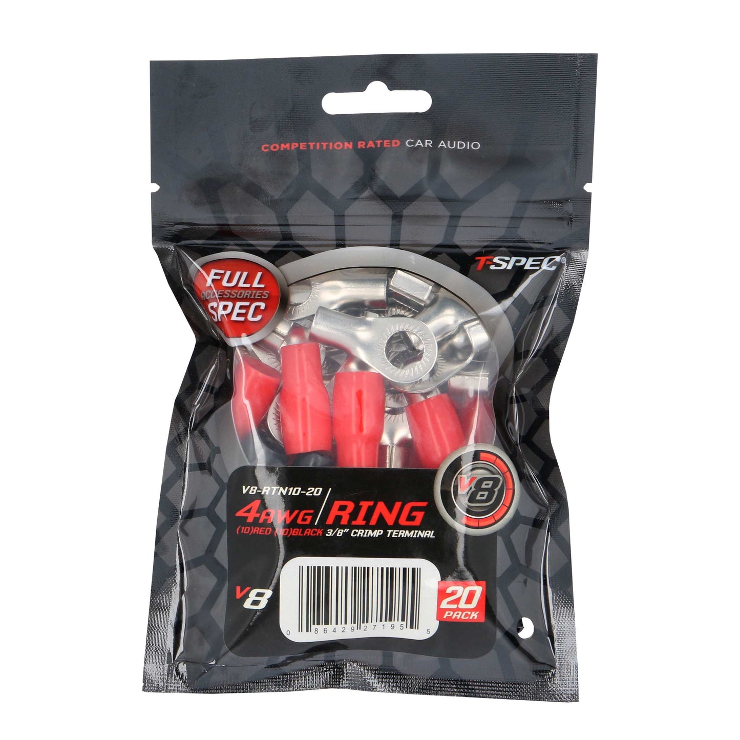 V8 Ring Terminal | 4 AWG | 3/8 in. | 5 Pack