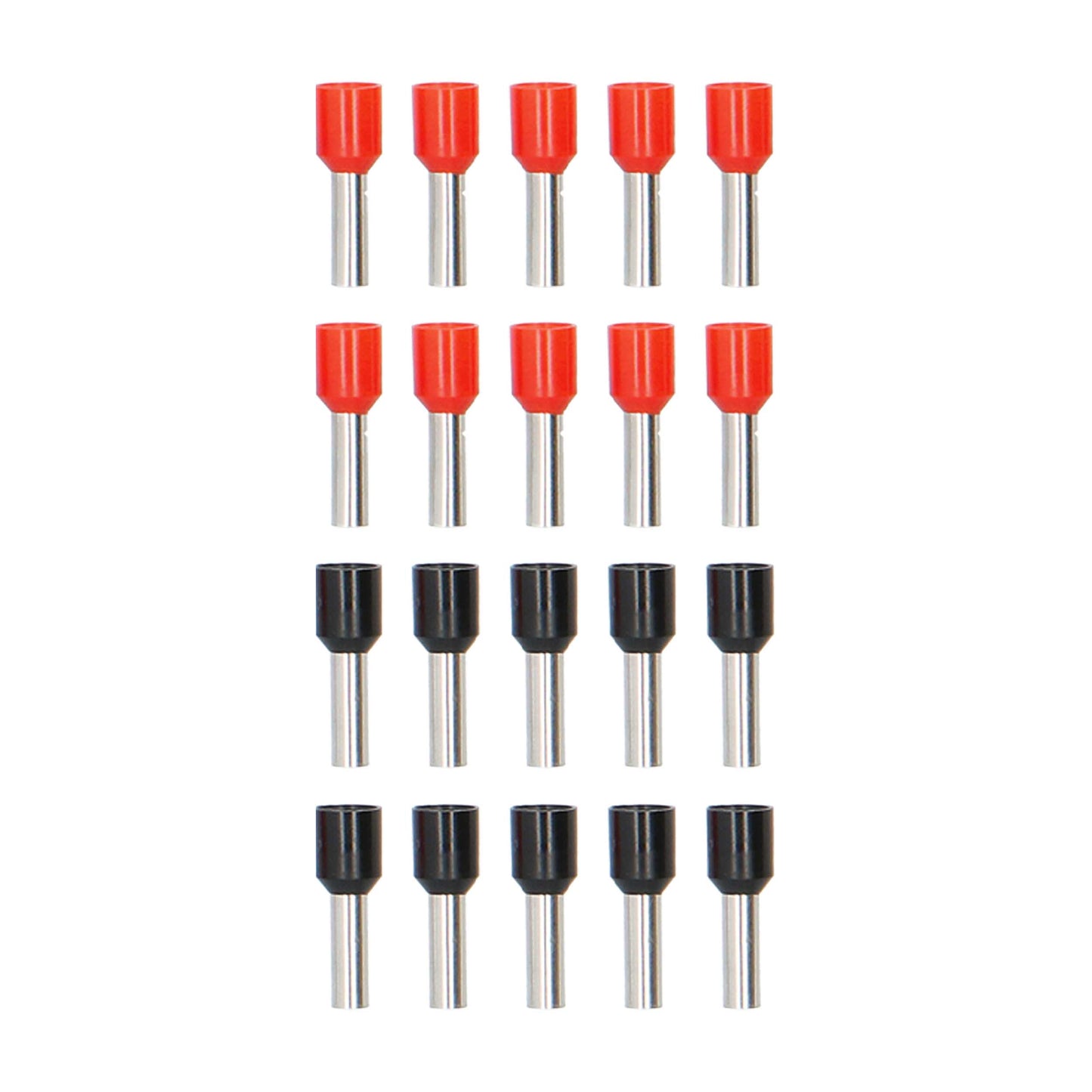 Ferrules Refill Pack | 10GA | Red/Black | 20 Piece