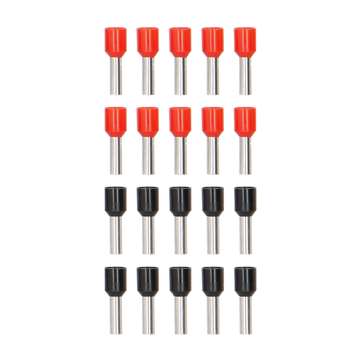 Ferrules Refill Pack | 10GA | Red/Black | 20 Piece