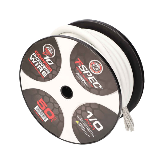 V10 OFC Tinned Power Wire | 1/0 AWG | 50 ft. | Pearl