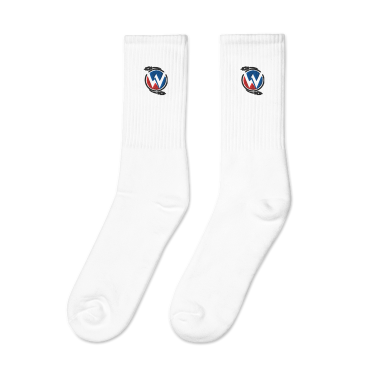 Embroidered socks "Crimson Depths Collection"