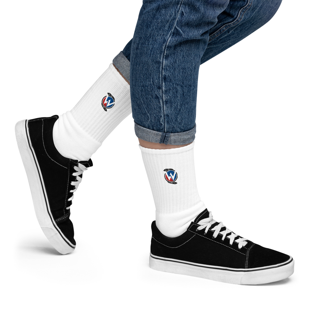 Embroidered socks "Crimson Depths Collection"