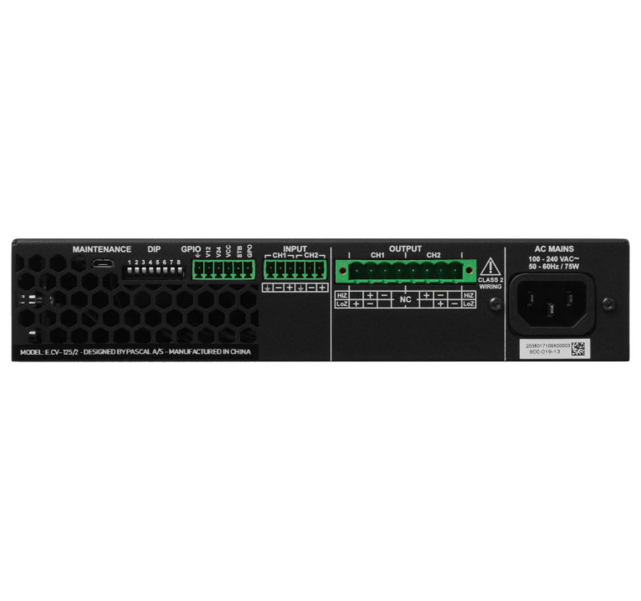 Blaze PowerZone 252 2.0 Channel Amplifier in Black