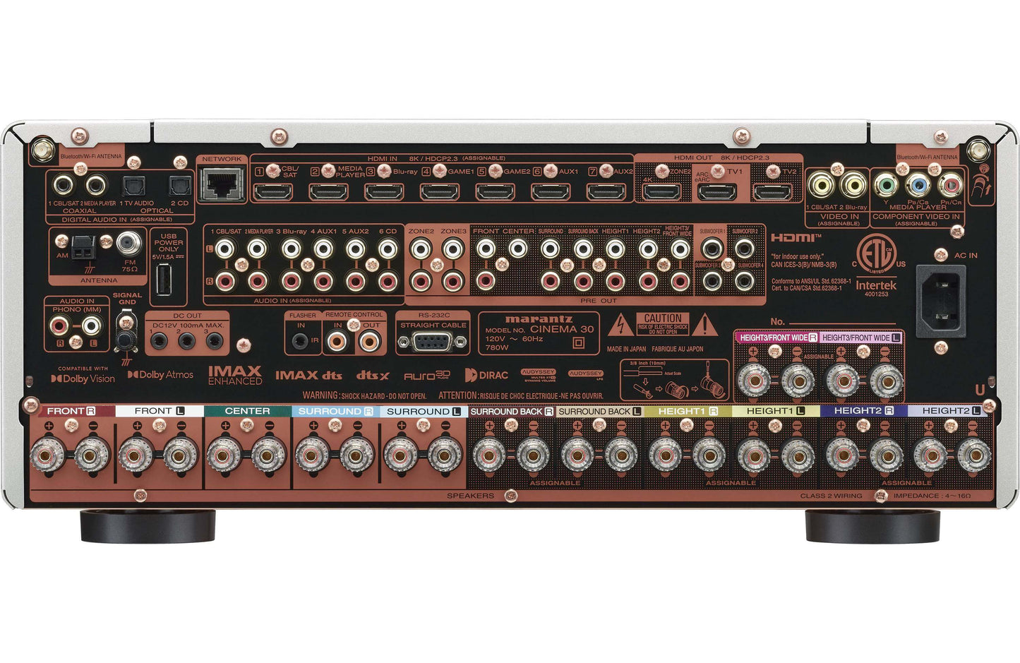 Marantz Cinema 30 11.4 Channel Reference 8K A/V Receiver with Dolby Atmos and Built-In Streaming Open Box