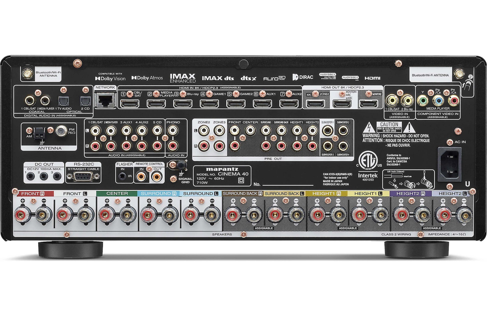 Marantz Cinema 40 9.4 Channel A/V Receiver with Dolby Atmos and Built-In Streaming Open Box