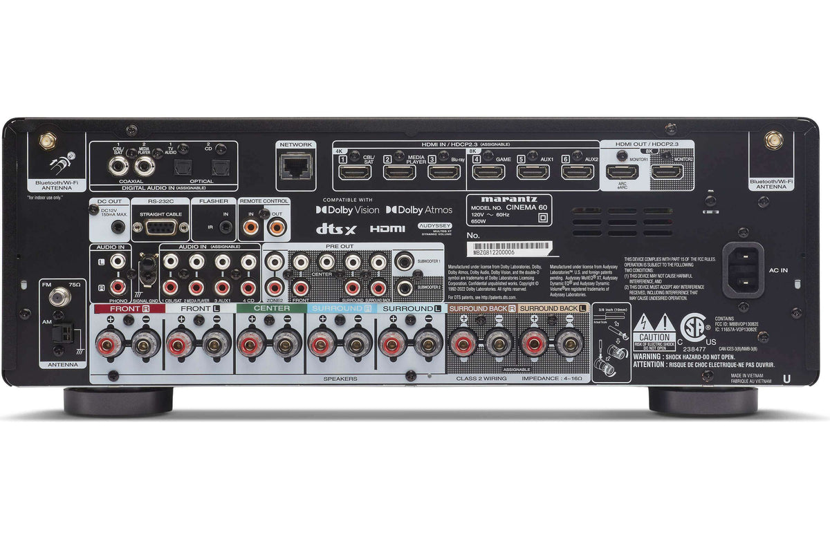 Marantz Cinema 60 7.2 Channel A/V Receiver with Dolby Atmos and Built-In Streaming