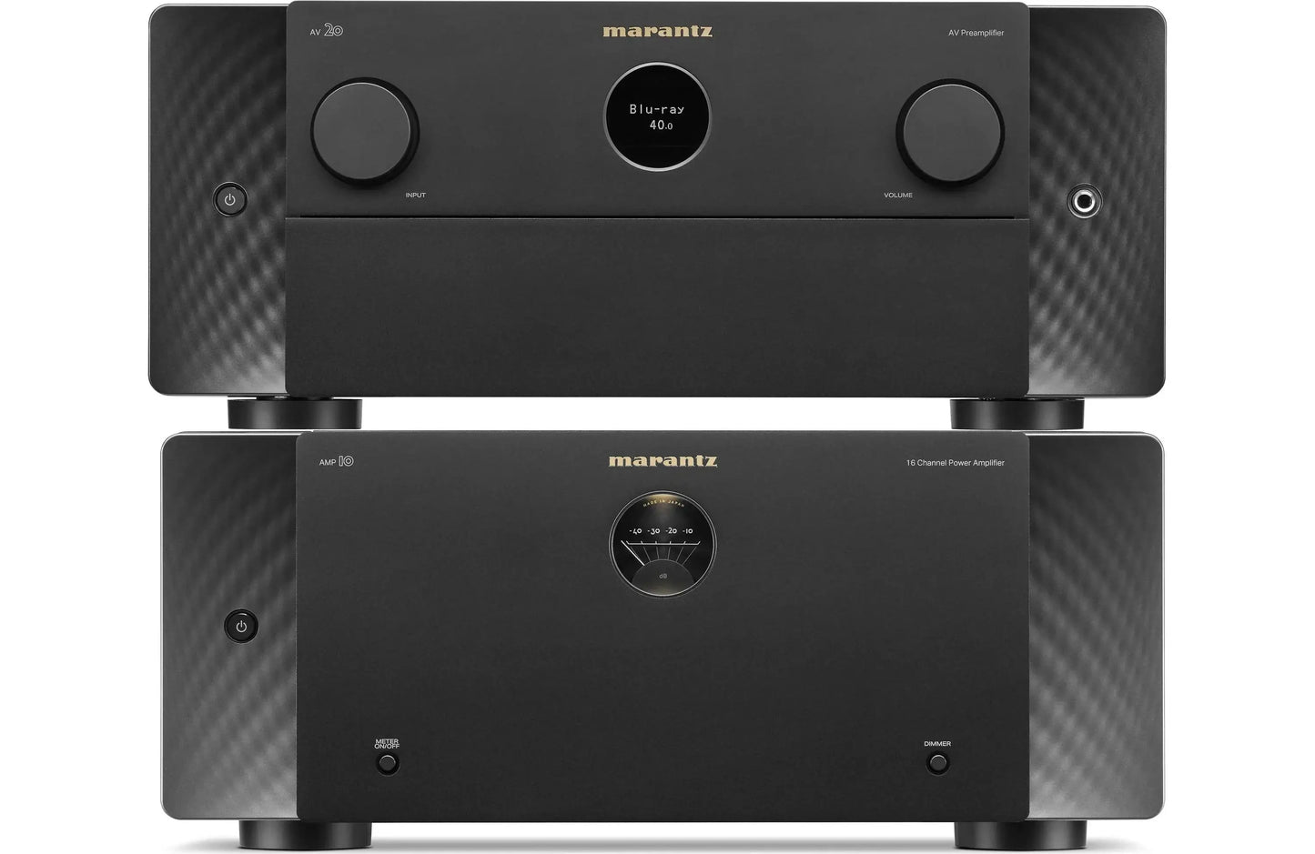 Marantz AV 20 13.4 Channel AV Preamplifier and Marantz AMP 10 16 Channel Power Amplifier Bundle