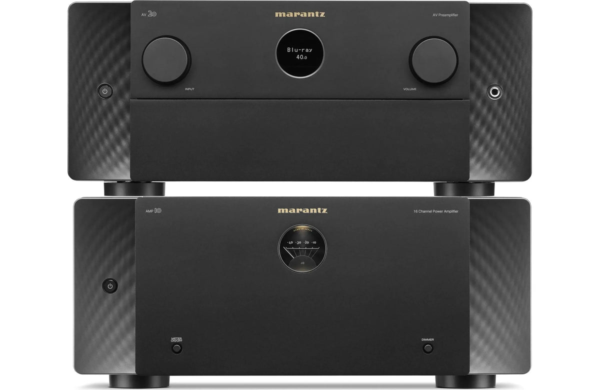 Marantz AV 20 13.4 Channel AV Preamplifier and Marantz AMP 10 16 Channel Power Amplifier Bundle