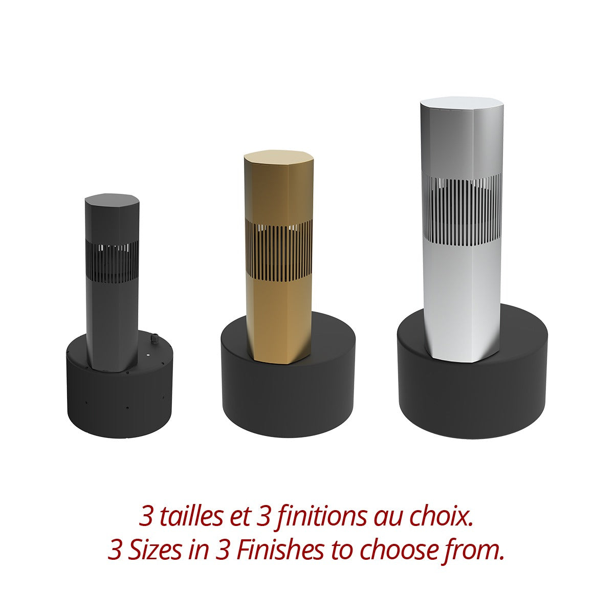 Luxury Bollard Spkr, 6in Sub, 360deg 4.5in 8hm/70v, Champagn