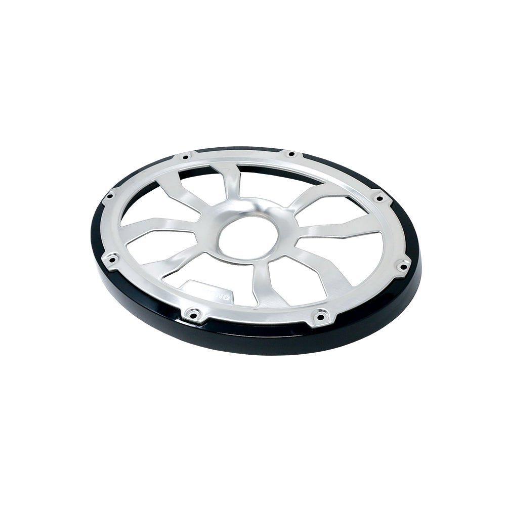 6"x 9" Flush Mount Speaker Grills - Brushed Aluminum/Black (Pair) - HXM69FGB