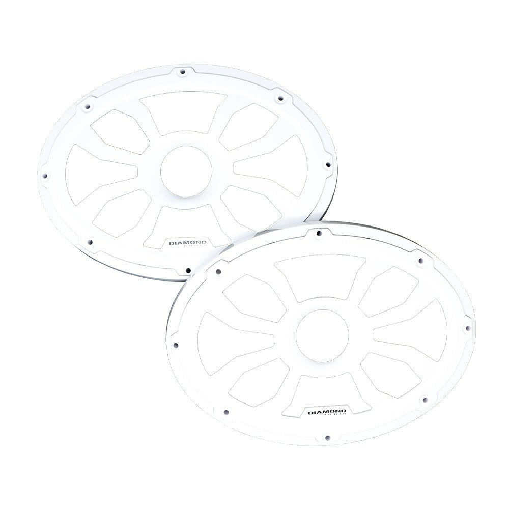 6.5" Flush Mount Speaker Grills - White (Pair) - HXM69FWW