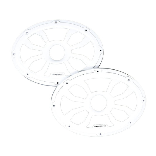 6.5" Flush Mount Speaker Grills - White (Pair) - HXM69FWW