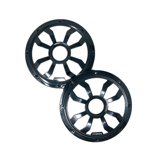 8" Flush Mount Speaker Grills - Black (Pair) - HXM8FBB