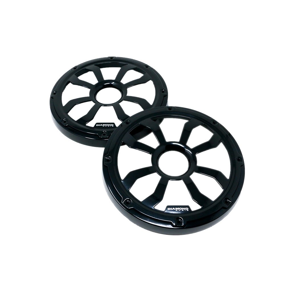 8" Flush Mount Speaker Grills - Black (Pair) - HXM8FBB