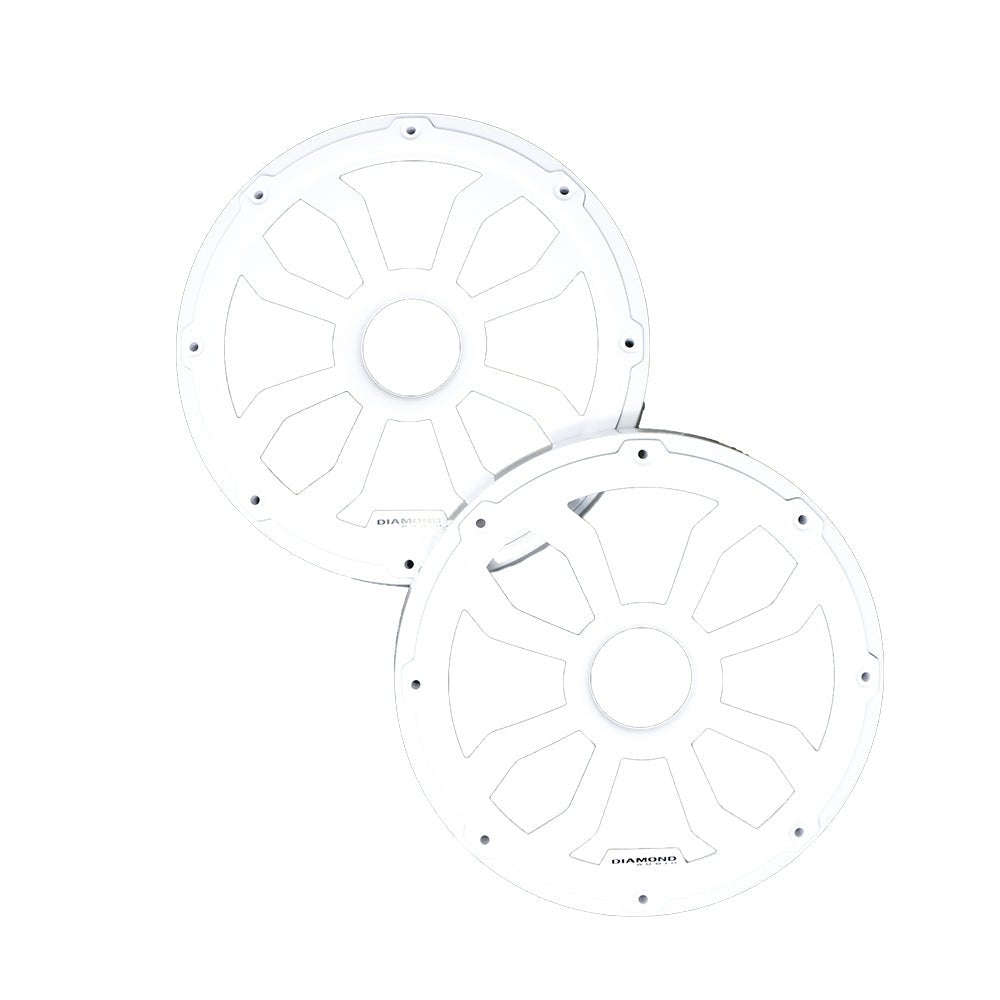 8" Flush Mount Speaker Grills, Pair (White) - HXM8FWW