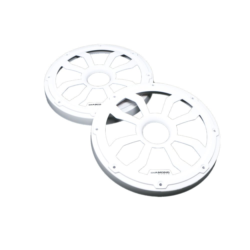 8" Flush Mount Speaker Grills, Pair (White) - HXM8FWW