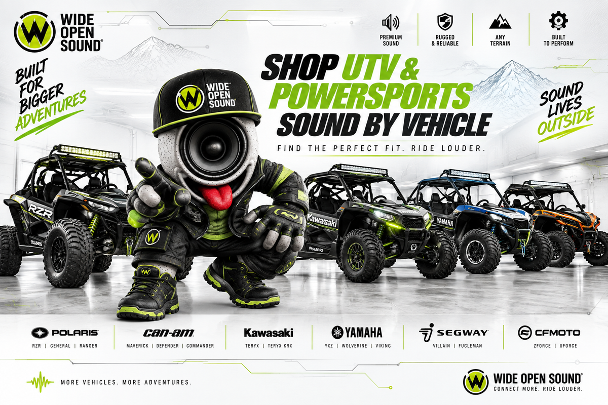 Shop UTV and Powersports sound by vehicle