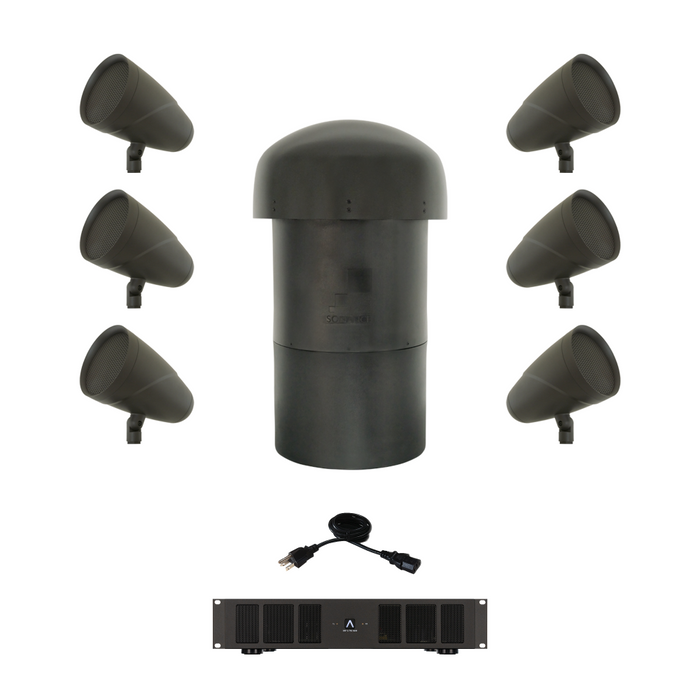 Sonance LS6T LS12T 6.1 Landscape Speaker System w/ DSP 2-750 Amp