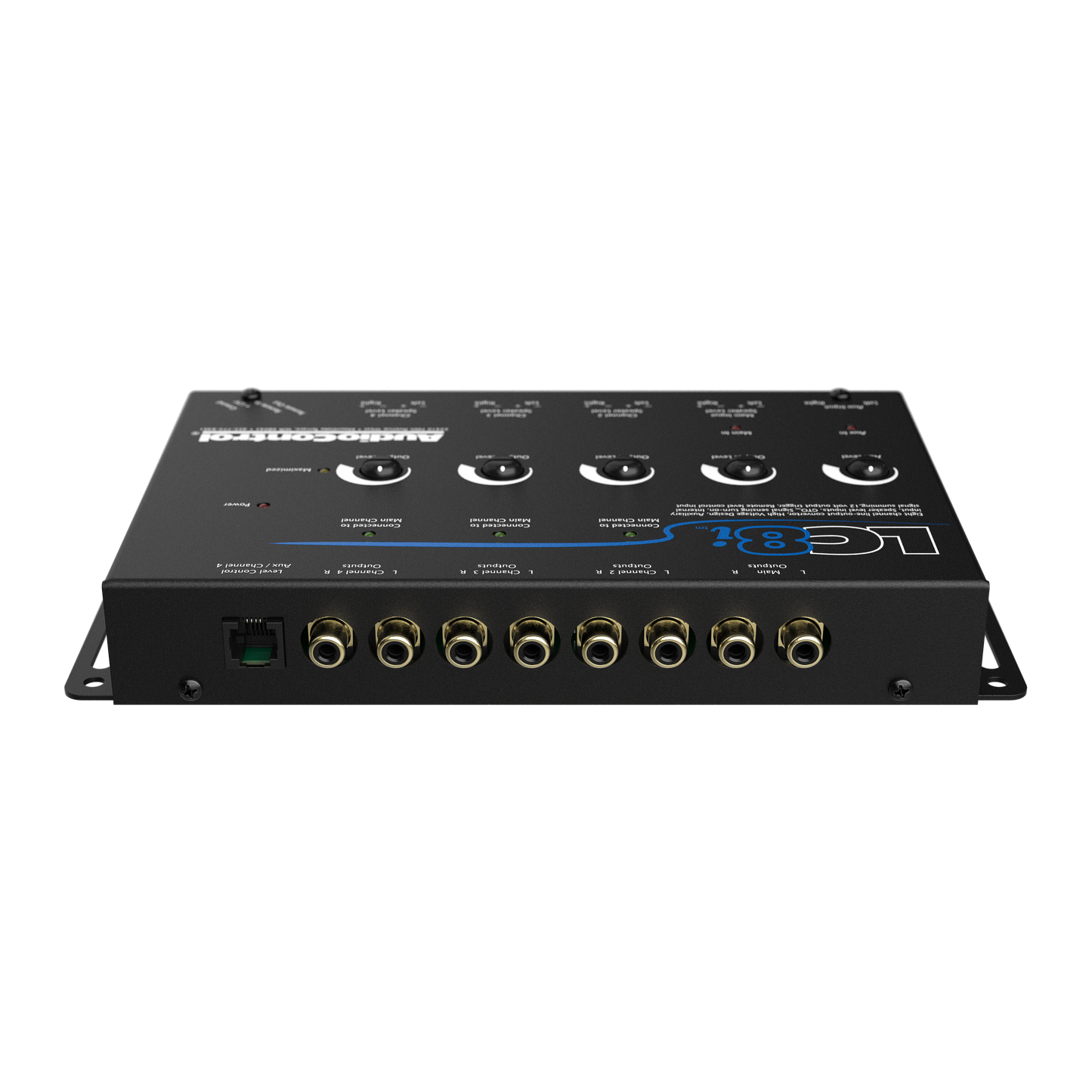 LC8i Black 8-Channel Line Output Converter with Auxiliary Input
