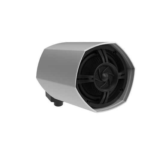 Hexagonal Landscape Sat Speaker 3.5in, No Mount, Silver