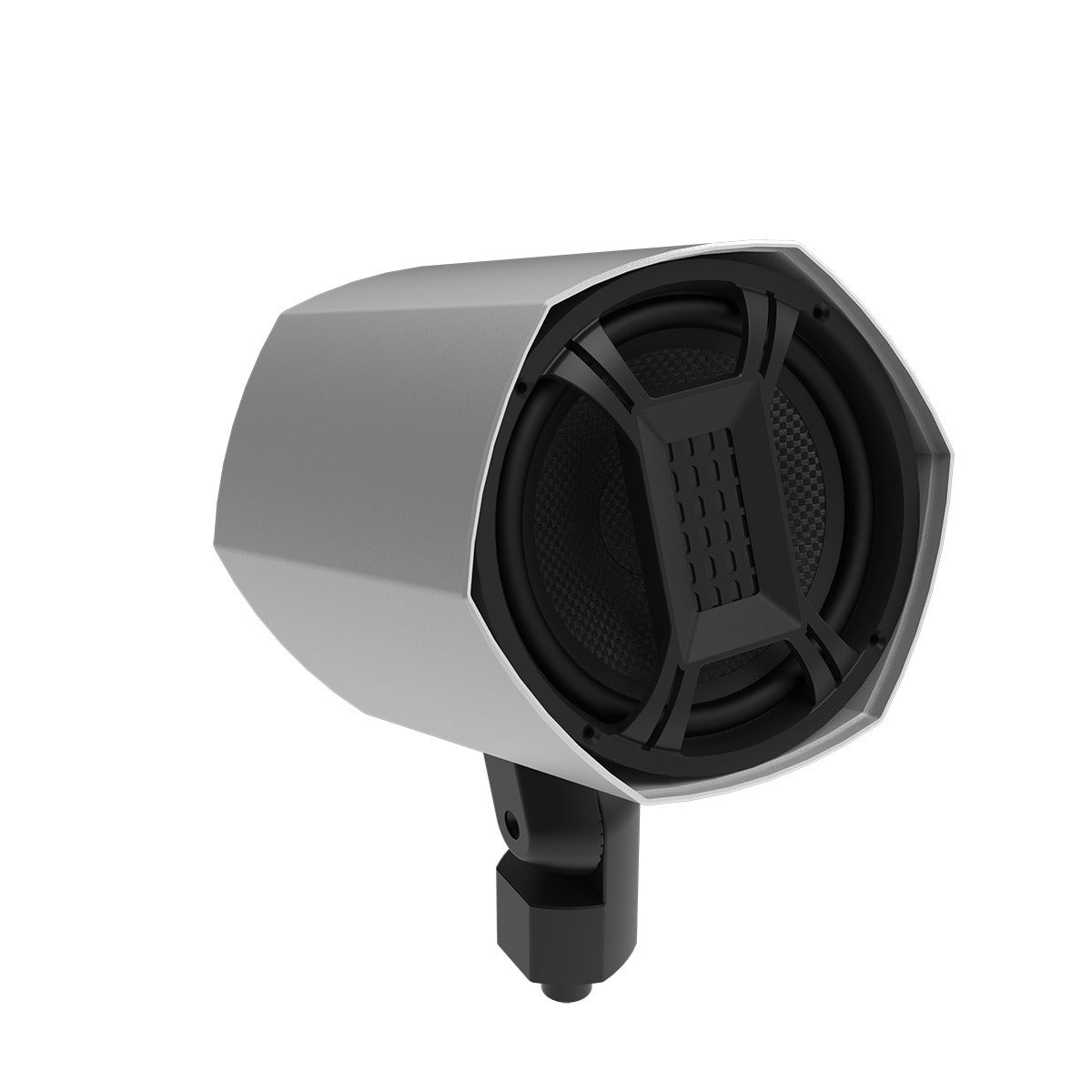 Hexagonal Landscape Sat Speaker 5.25in, No Mount, Silver