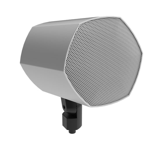 Hexagonal Landscape Sat Speaker 6.5in, No Mount, Silver