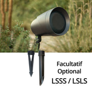 Hexagonal Landscape Sat Speaker 3.5in, No Mount, Silver
