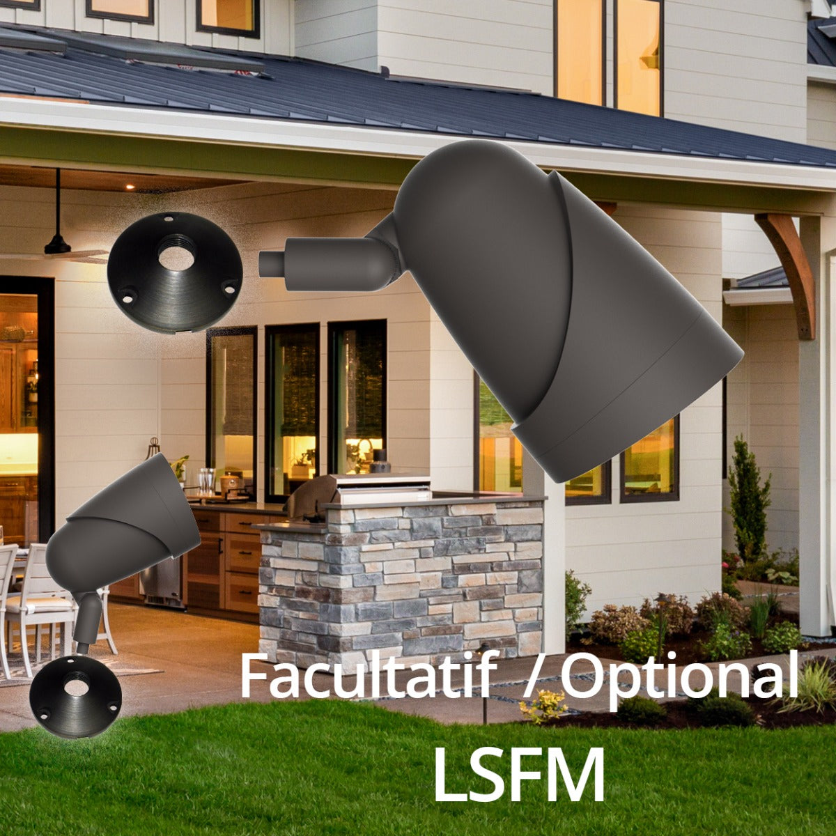 3.5in 50w Landscape Satellite Spkr w-Ribbon Driver, 8ohm/70v