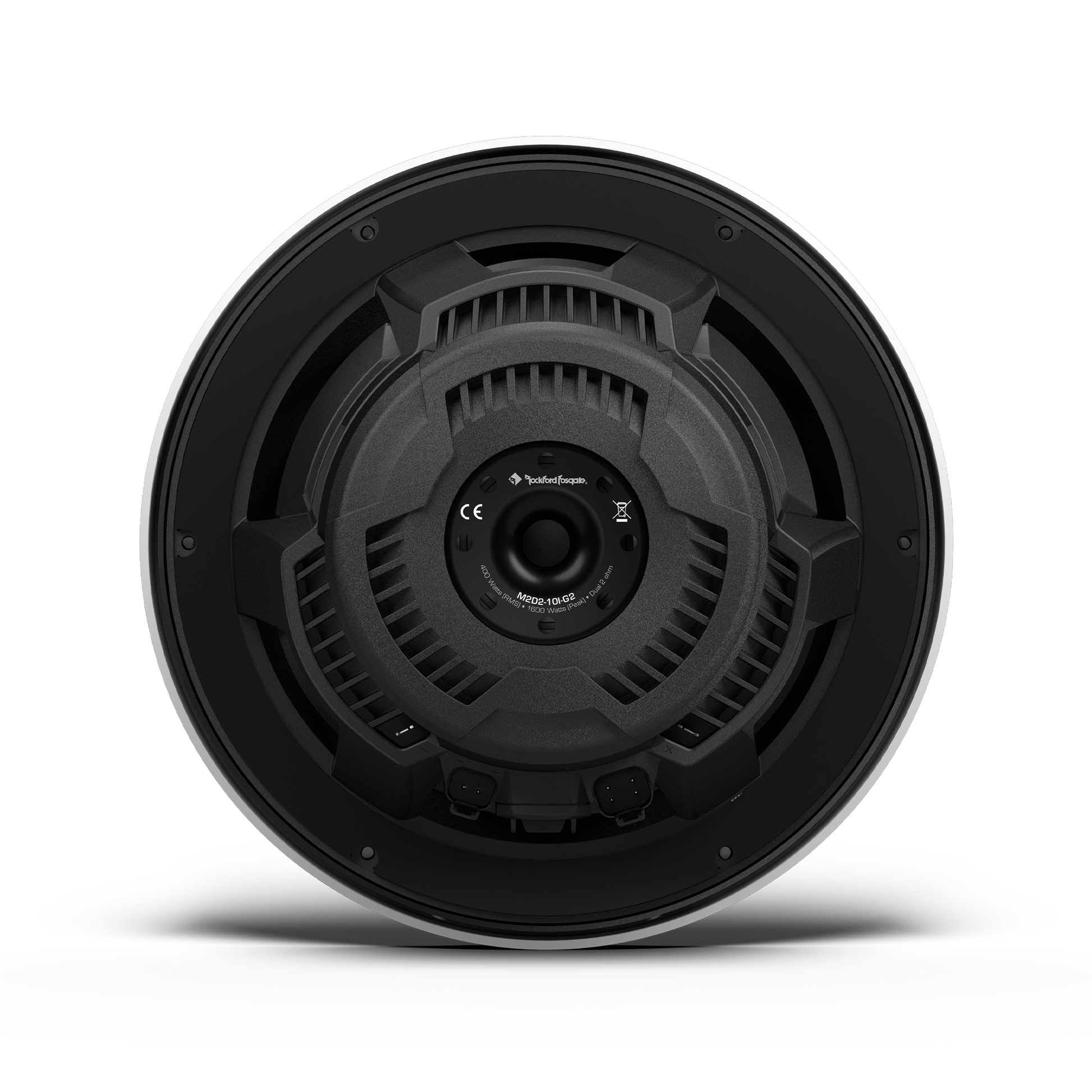 M2 10" DVC 2Ω Color Optix™ Infinite Baffle Marine Subwoofer: White Gen-2