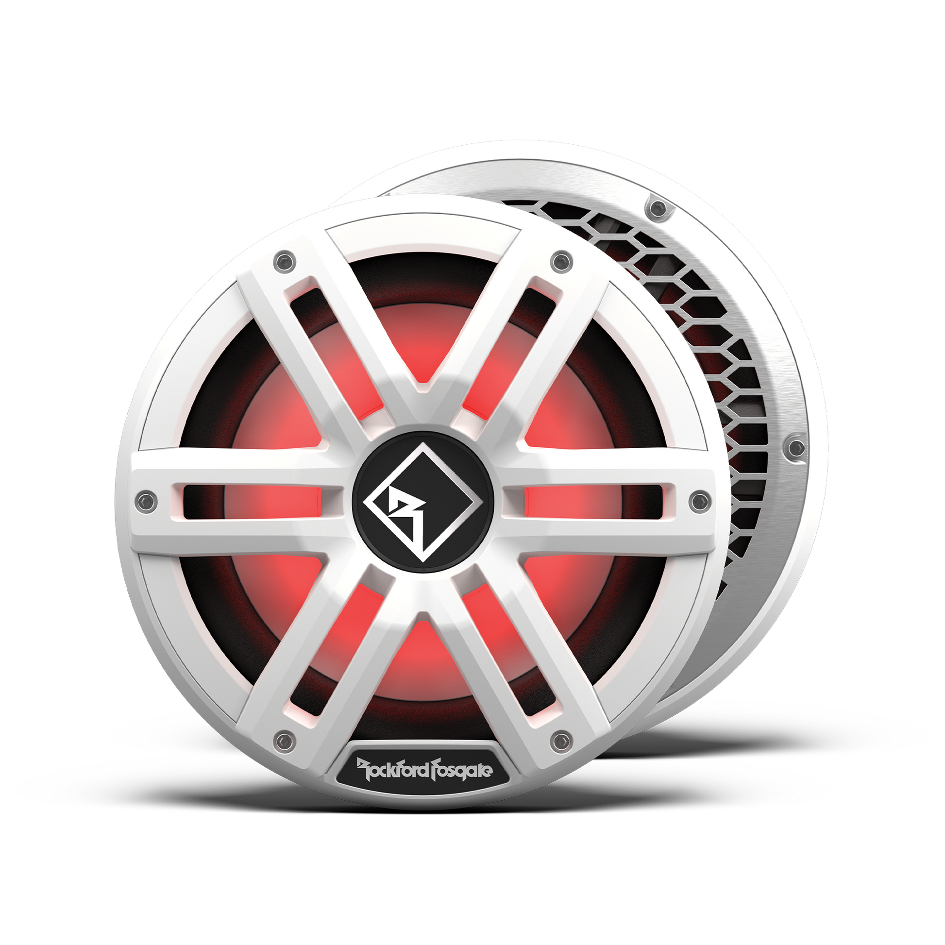 M2 10" DVC 2Ω Color Optix™ Sealed Marine Subwoofer: White Gen-2