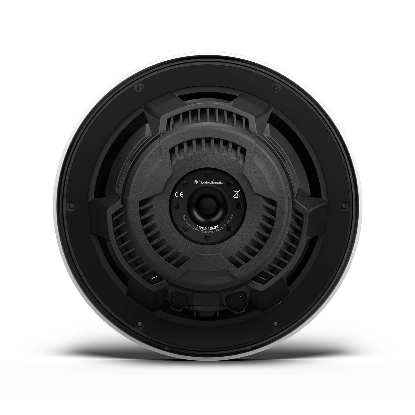 M2 10" DVC 4Ω Color Optix™ Infinite Baffle Marine Subwoofer: White Gen-2