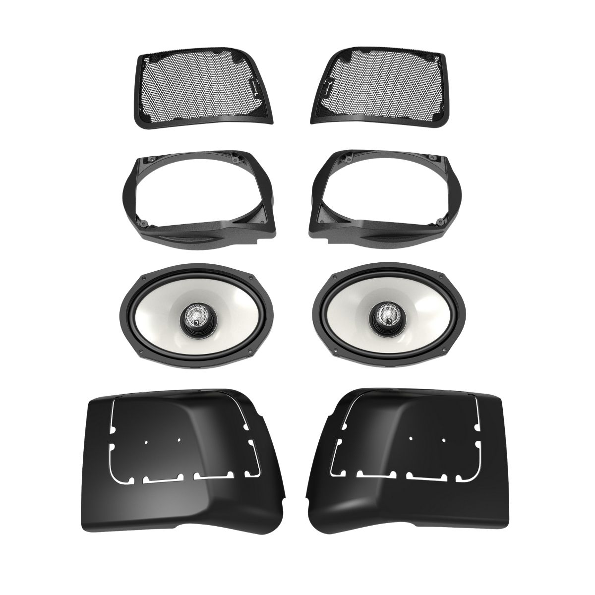2014-2023 Harley Davidson® Cut In Lid Kit with HXM69F2 (2Ω) Speakers - MSHXM692LK